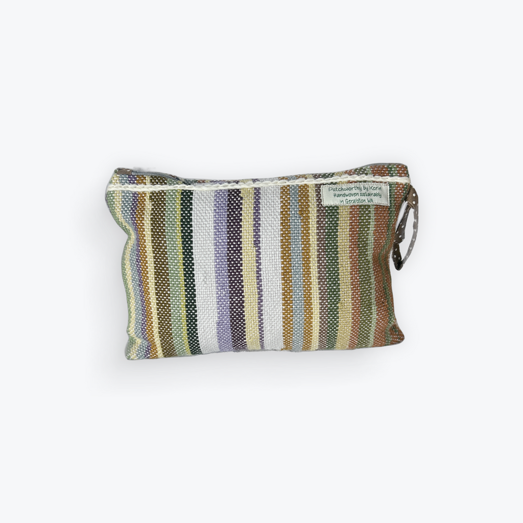 Handwoven zippered pouch